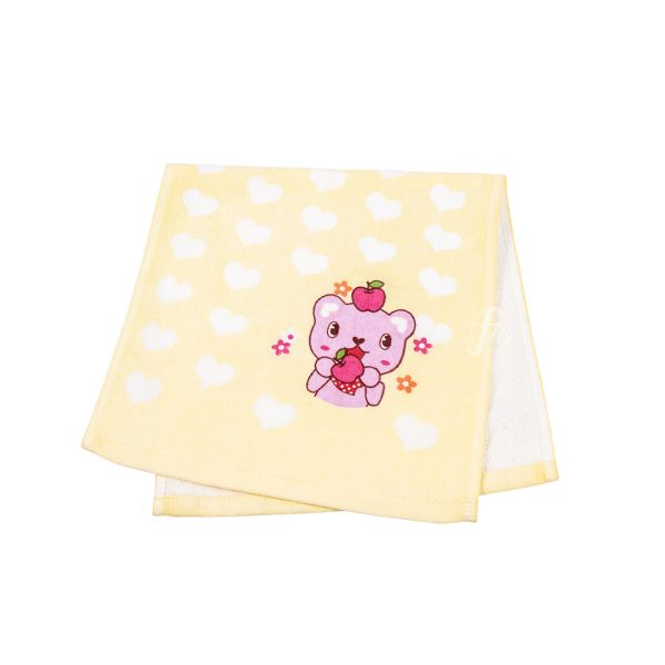BT-CT-002 兒童毛巾/粉紅蘋果熊款 