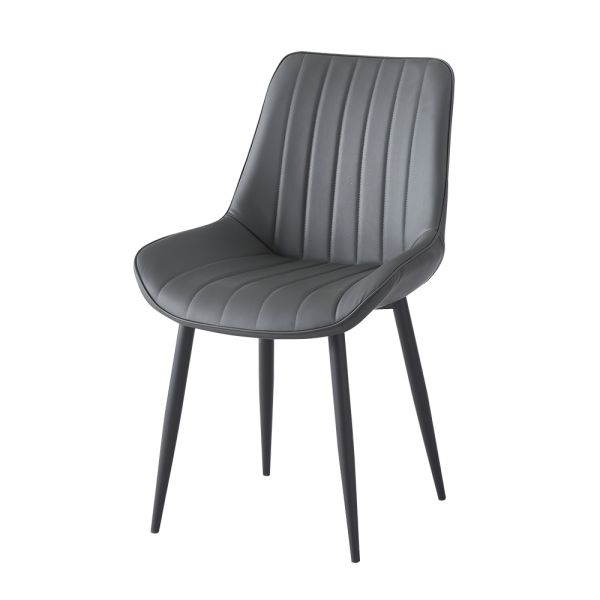 奈特皮面餐椅(2入)-鋼鐵灰 Hampton,漢汀堡,餐椅,休閒椅,造型椅,椅子