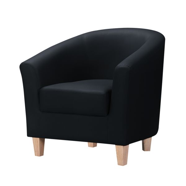 莫里斯皮面休閒椅-黑色 Hampton,漢汀堡,單人沙發,休閒椅,主人椅,單人椅,單人沙發椅