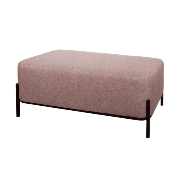 維克布面沙發長凳-淡粉紅 Hampton,漢汀堡,方型椅凳,矮凳,小椅子,小資族