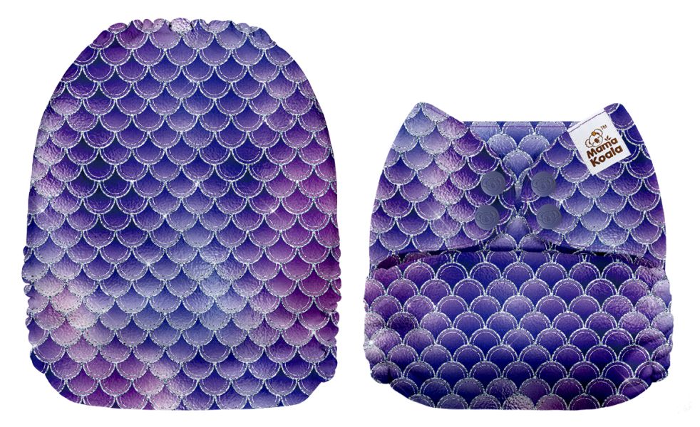紫色魚鱗 環保尿布,布尿布,mk,尿布特價,便宜尿布,省錢尿布