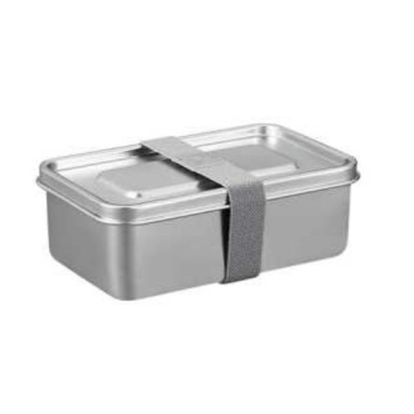 304不鏽鋼方形餐盒/便當盒(含束帶) 
