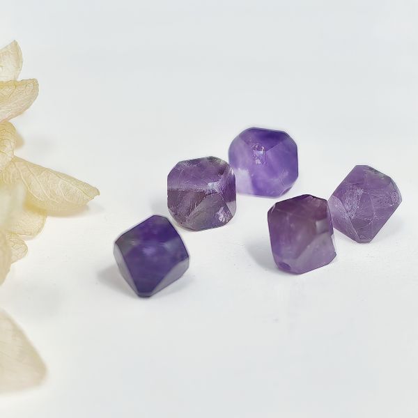 菱形紫水晶 水晶,水晶手串,兔毛,水晶客製化