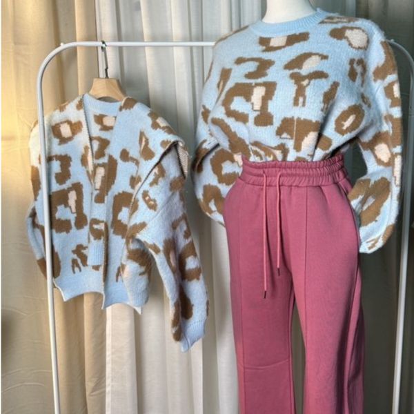 韓國豹紋兩件式上衣 