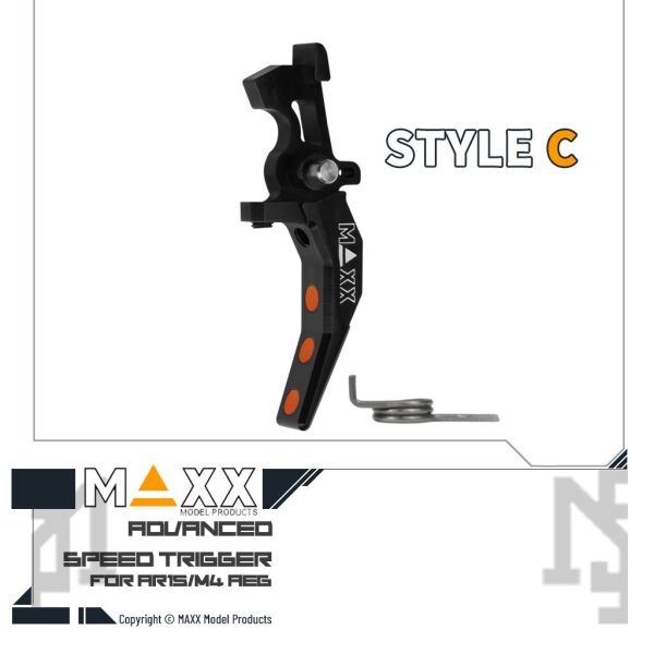MAXX 電槍用 Style C 進階 競技級 弧形扳機 (黑色) MAXX,電槍用,AEG,Style C,進階,競技級,弧形扳機,黑色,MX-TRG002SCB