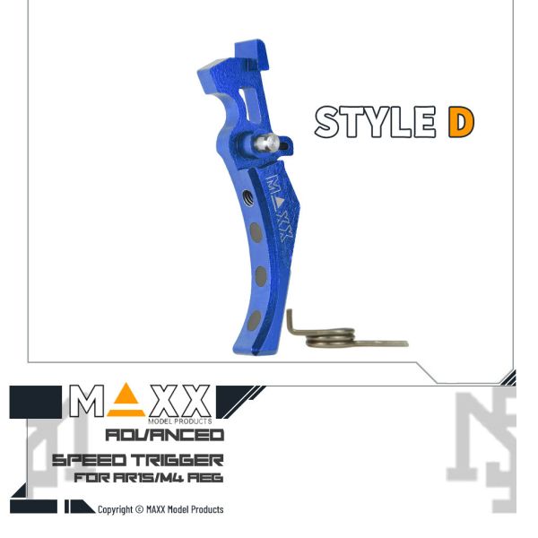 MAXX 電槍用 Style D 進階 競技級 微曲扳機 (藍色) MAXX,電槍用,AEG,Style D,進階,競技級,微曲扳機,藍色,MX-TRG002SDU