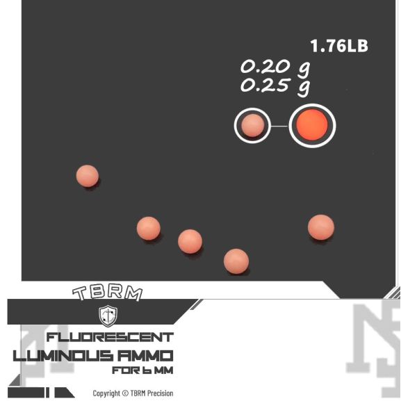 TBRM Luminous 高精度研磨 夜光彈 / 螢光彈 BB彈 (紅色) TBRM,Luminous,高精度研磨,夜光彈,螢光彈,紅色,0.20,0.25