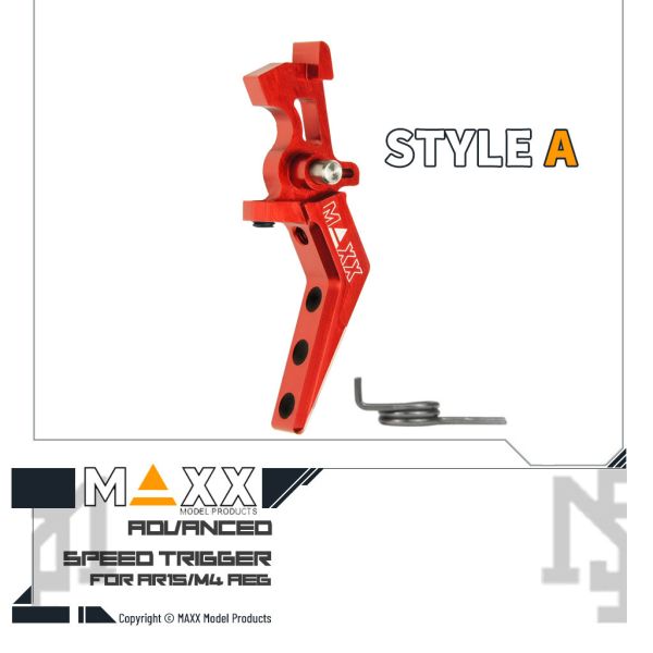 MAXX 電槍用 Style A 進階 競技級 折線扳機 (紅色) MAXX,電槍用,AEG,Style A,進階,競技級,折線扳機,紅色,MX-TRG002SAR