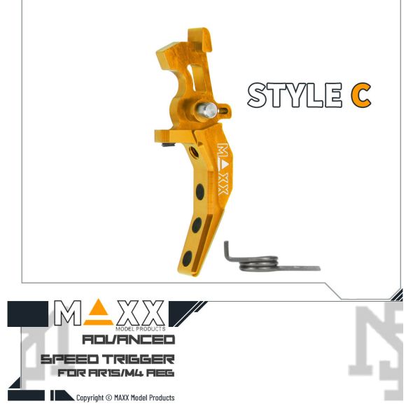 MAXX 電槍用 Style C 進階 競技級 弧形扳機 (金色) MAXX,電槍用,AEG,Style C,進階,競技級,弧形扳機,金色,MX-TRG002SCG