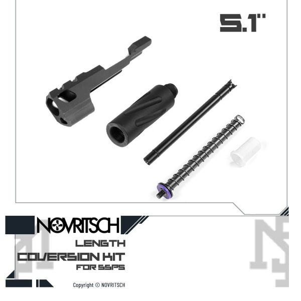 NOVRITSCH SSP5 長度轉換套組 (6.0吋 / 5.1吋 / 4.3吋) (可代理安裝) NOVRITSCH,SSP5,長度轉換,套組,外管,內管,前滑套,覆進簧導桿,6.0吋,5.1吋,4.3吋