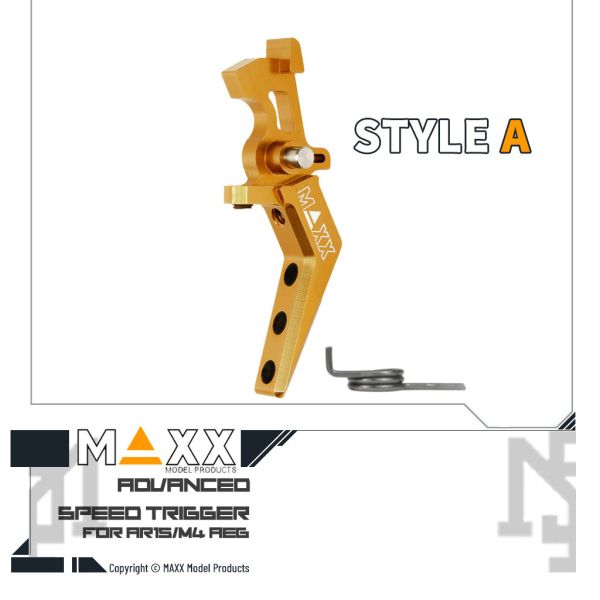 MAXX 電槍用 Style A 進階 競技級 折線扳機 (金色) MAXX,電槍用,AEG,Style A,進階,競技級,折線扳機,金色,MX-TRG002SAG