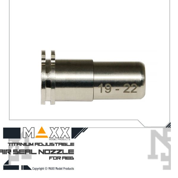 MAXX 電槍用 可調式 鈦合金 氣密型 推嘴 (19 - 22 mm) (高射速推薦) MAXX,電槍用,AEG,可調式,鈦合金,推嘴,19 - 22 mm,高射速,MX-NOZ1922TN