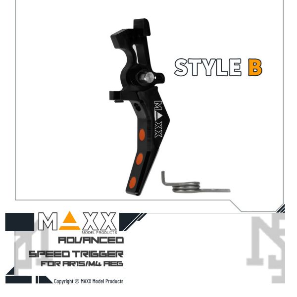 MAXX 電槍用 Style B 進階 競技級 彎扳機 (黑色) MAXX,電槍用,AEG,Style B,進階,競技級,彎扳機,黑色,MX-TRG002SBB