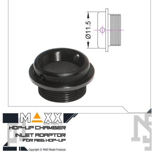 MAXX 電槍 HOP座 進氣轉接環 (寬側 11.0/11.5/12.0 mm) MAXX,HOP座電槍,AEG,進氣轉接環,11.0 mm,11.5 mm,12.0 mm