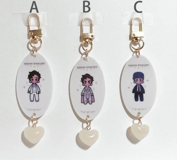 Moon Knight White Acrylic Charms　／Moon Knight　Goods　BY：弎花 