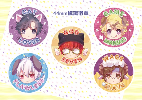 RFA animals magnet pins　／Mystic Messenger　Peripherals　BY：貓御子 