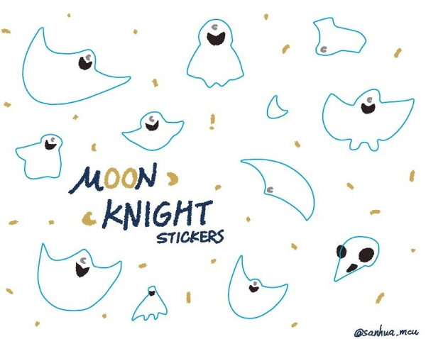 Tissue Cloak Sticker　／Moon Knight　Goods　BY：弎花 