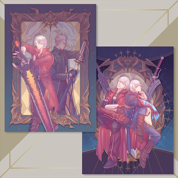 DMC Gold Stamping Postcards Set　／Devil May Cry　Goods　BY：3Mega 