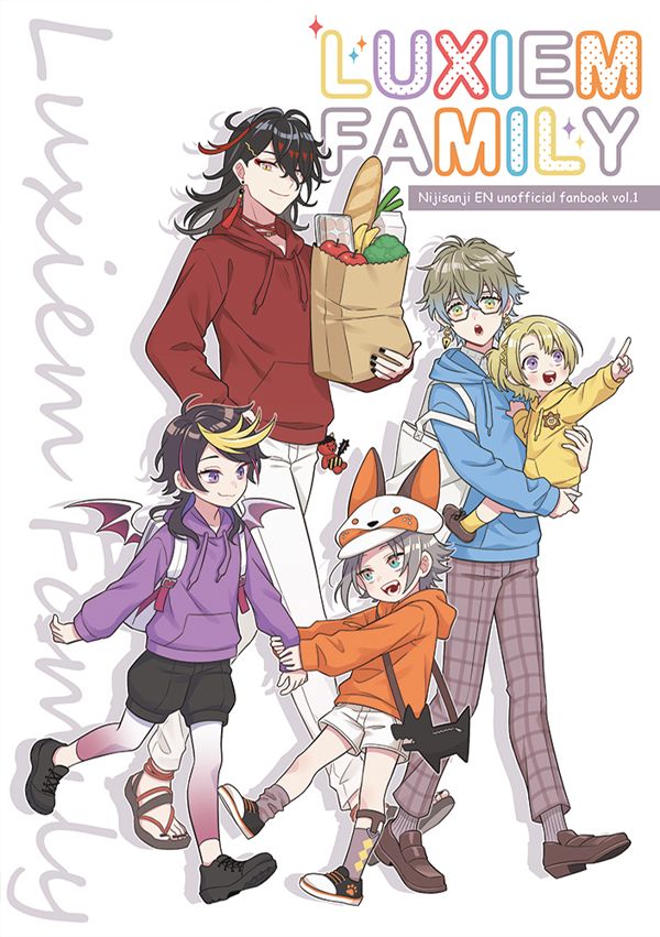 《Luxiem Family》#1　／Nijisanji-EN（彩虹社）／VTuber／LUXIEM　漫本　BY：夜貓+喵依(大小喵)（雙貓屋） 