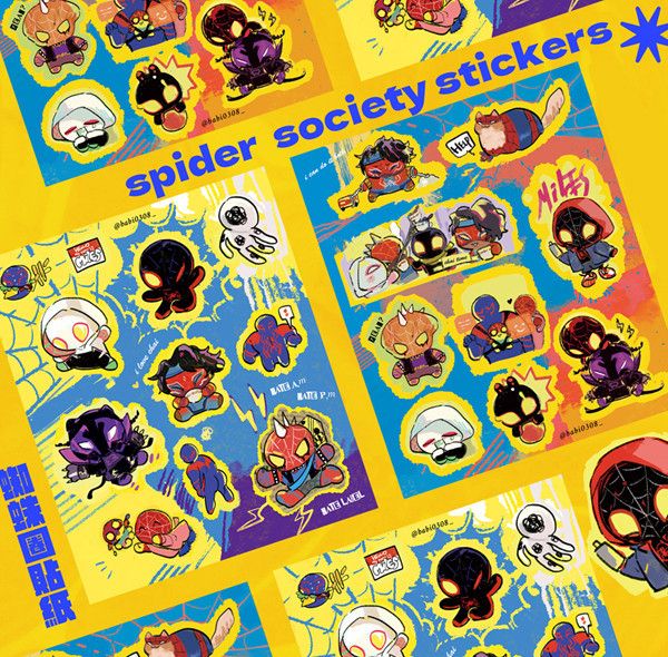 Spider Stickers Set　／Spider-Man: Across the Spider-Verse　Goods　BY：米乓 