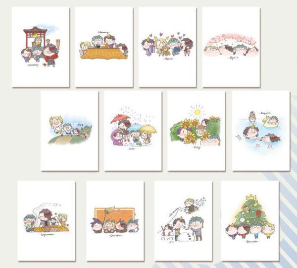 Luxiem Seasons Postcards Set　／Nijisanji-EN／VTuber　Goods　BY：Lileyn 