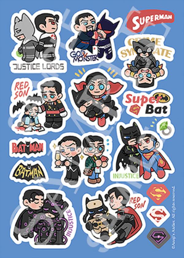 Superbat Sticker　／DC Comics　Superbat　Goods　BY：阿塔兒（Arta Atelier） 