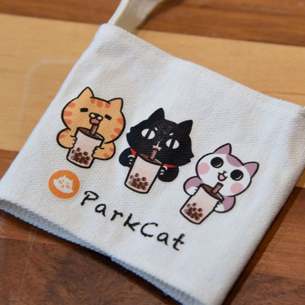 【愛喝珍奶的三隻貓】parkcat貓樂園品牌飲料 杯套 