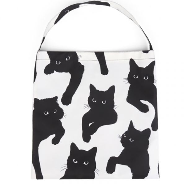 【黑貓溜出門】「ParkCat 貓感包 」黑白貓咪印花 托特包 