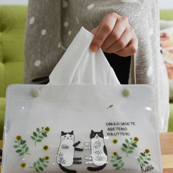 【貓樂園限量貓物】日本透明防水面紙盒 