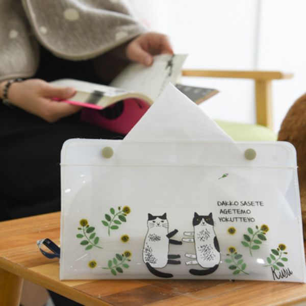 【貓樂園限量貓物】日本透明防水面紙盒 