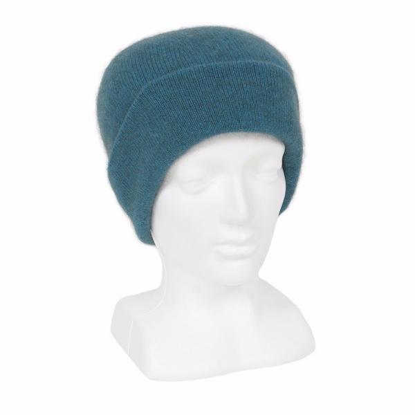 紐西蘭貂毛羊毛帽*藍綠色*雙層保暖帽男用女用 保暖帽,保暖帽男,保暖帽女,羊毛帽