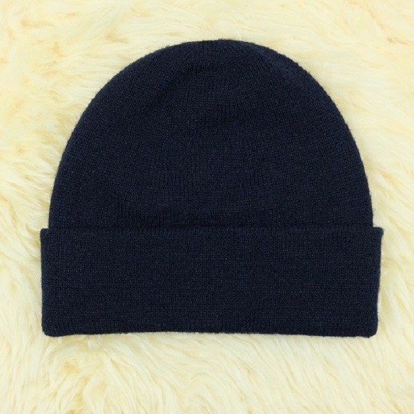 深藍色100%紐西蘭純美麗諾羊毛帽 雙層純羊毛保暖帽登山帽男用女用 羊毛帽,保暖帽,登山帽,毛線帽