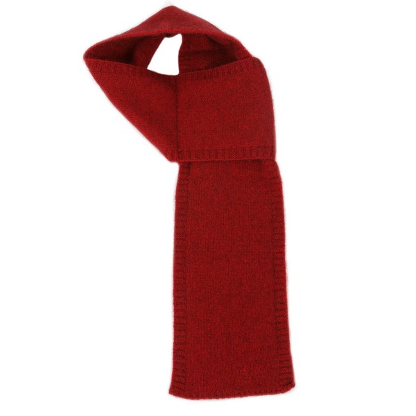 【深紅】紐西蘭貂毛羊毛圍巾(窄版12公分) 輕巧保暖圍巾懶人圍巾-男用女用 保暖圍巾,羊毛圍巾,圍巾,羊毛,保暖