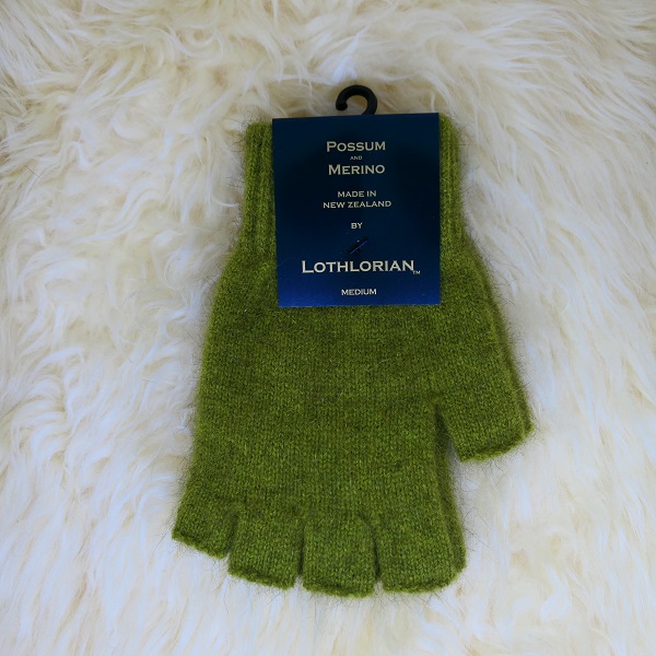 【橄欖綠】紐西蘭貂毛羊毛手套保暖露指手套 保溫輕量半指手套保暖手套 保暖手套,羊毛手套,半指手套 保暖,露指手套