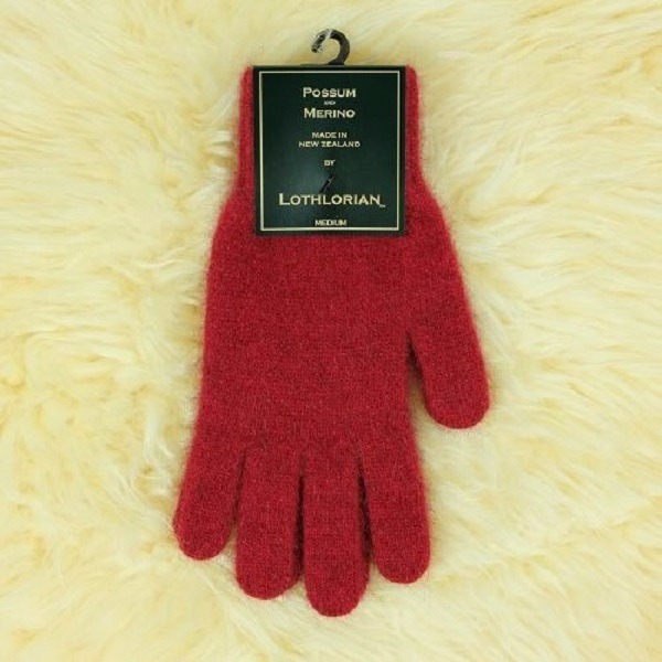 【深紅】紐西蘭貂毛羊毛手套保暖手套 高保溫輕量男用手套女用手套 羊毛手套,保暖手套,防寒手套,手套男,手套女
