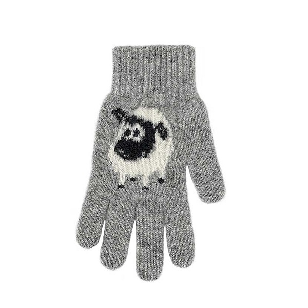 可愛羊【灰】紐西蘭美麗諾純羊毛手套 保暖手套推薦男用女用登山旅遊居家外出 羊毛手套,純羊毛手套,保暖手套,保暖 手套 推薦,防寒手套