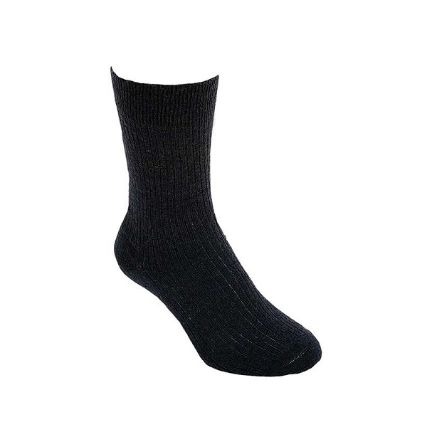 黑色素面紐西蘭美麗諾羊毛襪 
