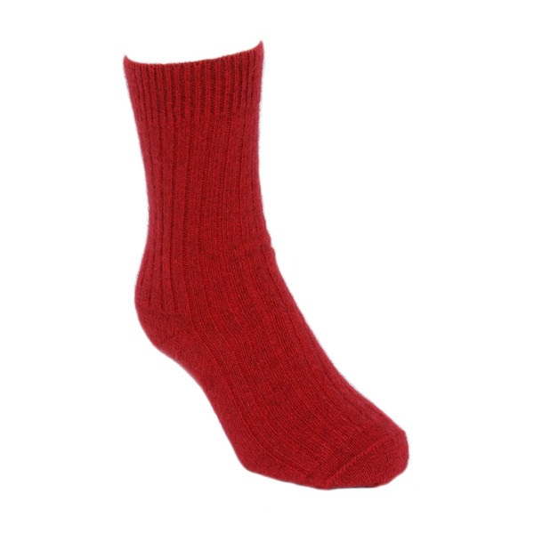 深紅色紐西蘭貂毛羊毛襪*柔暖超質感休閒襪 保暖襪,毛襪,羊毛襪,保暖羊毛襪