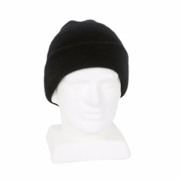 紐西蘭貂毛羊毛帽*黑色*雙層保暖帽男用女用 毛帽,保暖帽,羊毛帽,保暖帽推薦,保暖帽登山