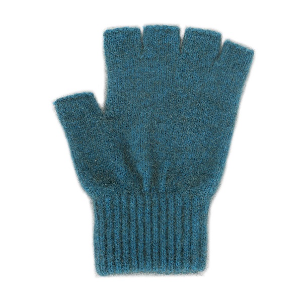 【藍綠色】紐西蘭貂毛羊毛手套保暖露指手套 男用女用保溫輕量半指手套保暖 保暖手套,羊毛手套,半指手套 保暖,露指手套 男,露指手套