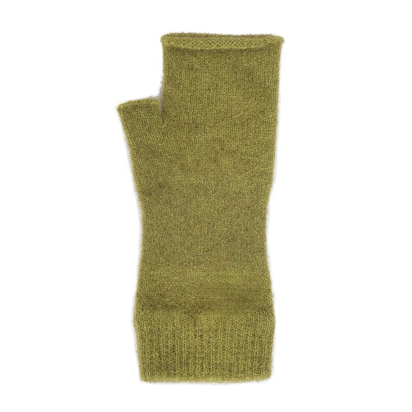 橄欖綠紐西蘭貂毛羊毛袖套手套 保暖露指手套-美型袖套造型女用手套 保暖手套,袖套,羊毛手套,露指手套