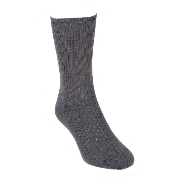 灰色素面紐西蘭美麗諾羊毛襪 