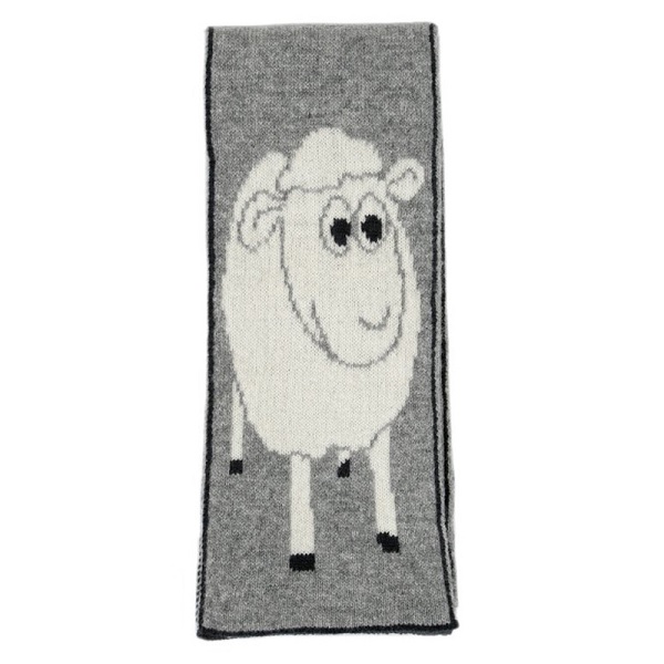 可愛羊【灰】紐西蘭美麗諾純羊毛圍巾 保暖圍巾,純羊毛圍巾,羊毛圍巾,圍巾,羊毛圍巾推薦