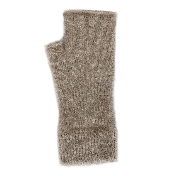 奶茶色紐西蘭貂毛羊毛袖套手套 保暖露指手套-美型袖套造型女用手套 保暖手套,袖套,羊毛手套,露指手套