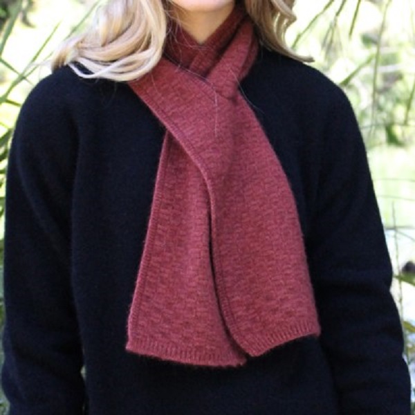 粉棕色(暮紅)單層薄款織紋紐西蘭貂毛羊毛圍巾 圍巾,保暖圍巾,羊毛圍巾,保暖,羊毛
