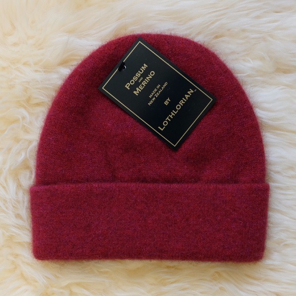 覆盆子桃紅紐西蘭貂毛羊毛帽*雙層保暖帽男用女用 保暖帽,保暖帽男,保暖帽女,羊毛帽