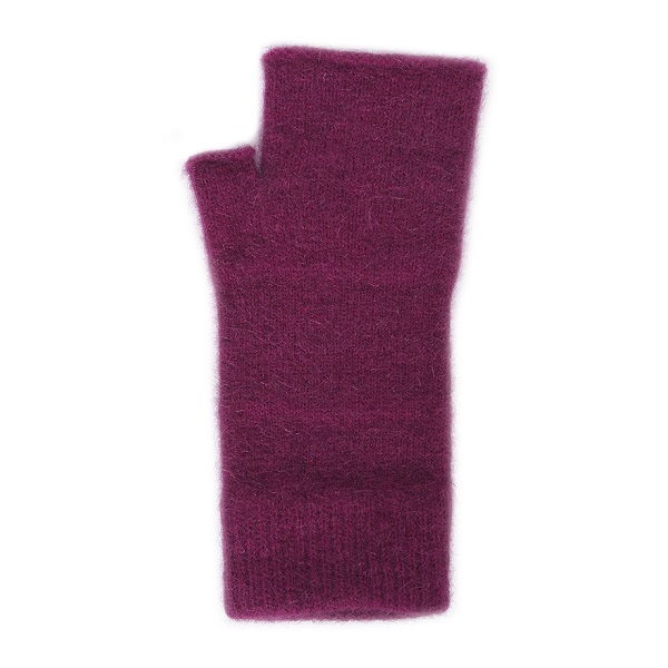 紫莓色紐西蘭貂毛羊毛袖套手套 保暖露指手套-美型袖套造型女用手套 保暖手套,袖套,羊毛手套,露指手套
