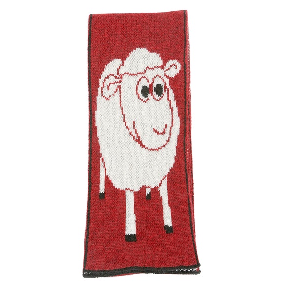 可愛羊【紅】紐西蘭美麗諾純羊毛圍巾 保暖圍巾,純羊毛圍巾,羊毛圍巾,圍巾,羊毛圍巾推薦