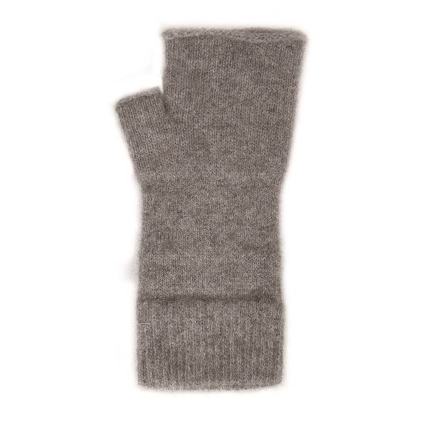 銀灰色紐西蘭貂毛羊毛袖套手套 保暖露指手套-美型袖套造型女用手套 保暖手套,袖套,羊毛手套,露指手套