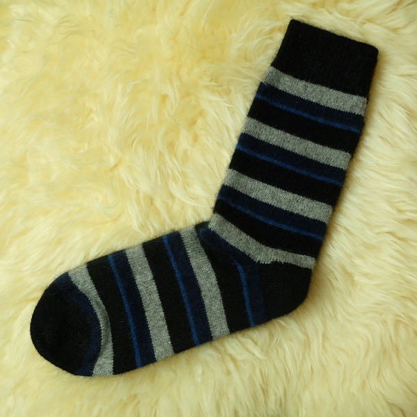 多彩條紋【藍灰黑】紐西蘭貂毛羊毛襪保暖襪 冬季保暖襪休閒襪男用女用 保暖襪,毛襪,羊毛襪,雪地襪